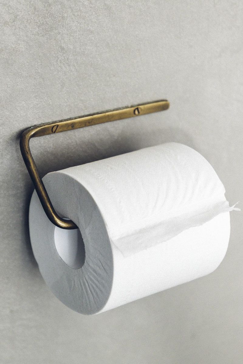 Brass Toilet Paper Holder.