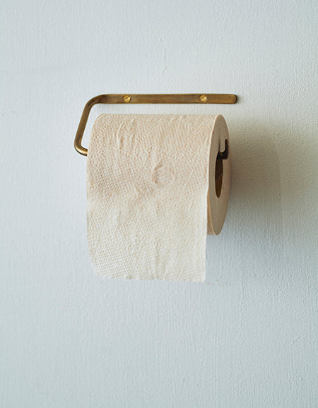 Brass Toilet Paper Holder.
