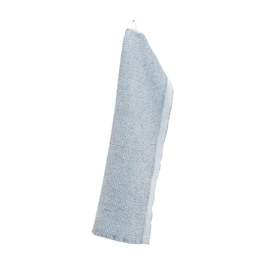 Linen Bath Towel - white & grey
