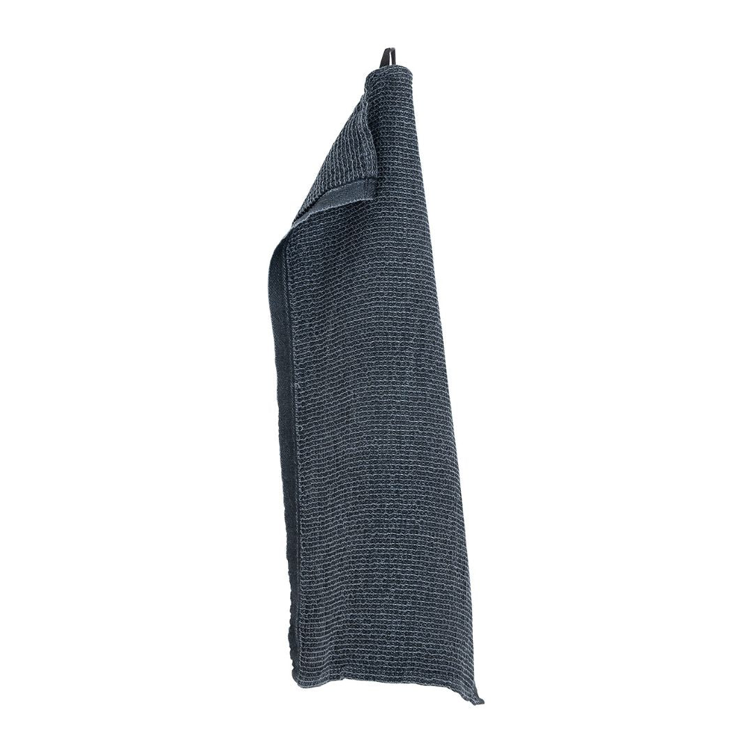 Light Linen-Tencel Towel - Black.