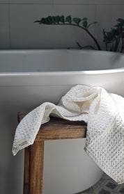 "Les Choses Simples" Bath Towel - White.
