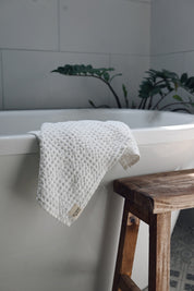 "Les Choses Simples" Bath Towel - White.