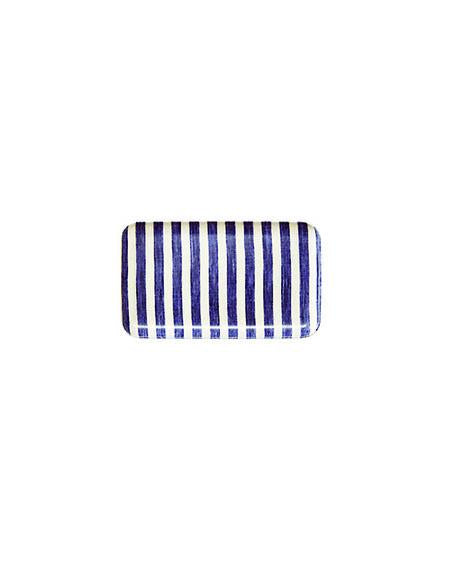 Linen Coated Tray S - blue stripes